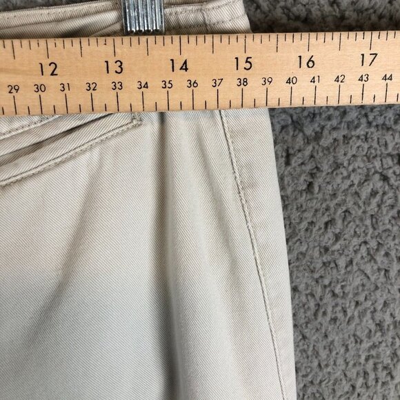 VTG Abercrombie & Fitch Flare wide leg low rise beige khaki pants Size 4 Y2K - Picture 7 of 10